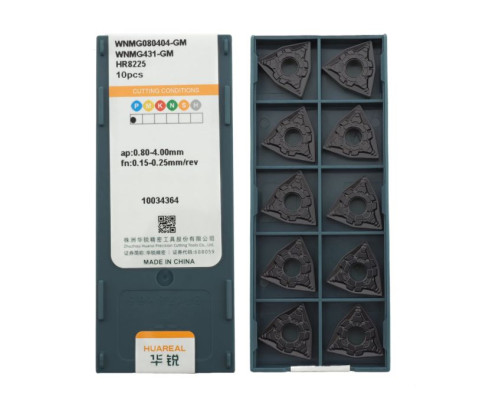 WNMG080404-GM-HR8225 Пластина токарная для стали, чистовая обработка для точения