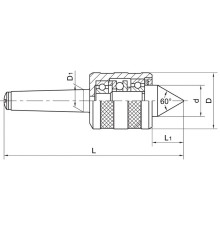 LC-MD-MT3A Центр вращающийся для средних нагрузок, конус Морзе 3
