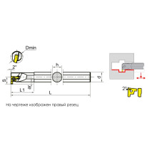 SIGEL1210B-EH Резец для внутренних канавок