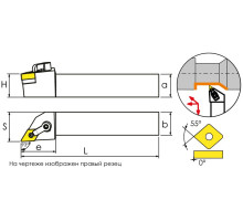 MDJNR4040R15 Державка проходная для наружного точения