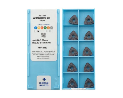 WNMG060412-BM-HS7125 Пластина токарная для нержавеющей стали, получистовая обработка для точения