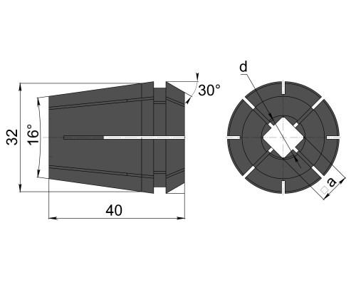 ER32G-SET-14 Набор резьбовых цанг ER32G - 14 шт.