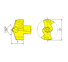 QD-120-RB/F7058 Сменная головка для корпусного сверла, D 12.0 мм, тип RB