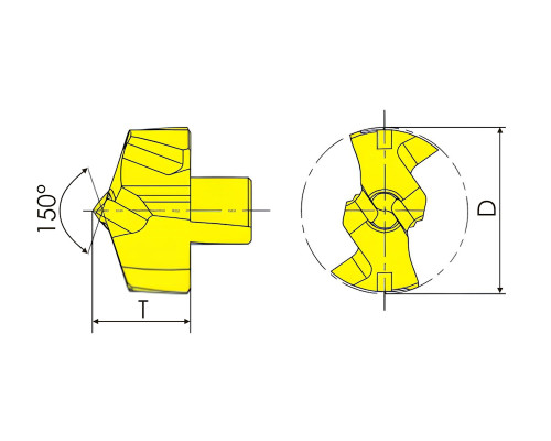 QD-155-RA/F7058 Сменная головка для корпусного сверла, D 15.5 мм, тип RA