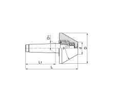 LC-BN-MT5-250 Центр вращающийся грибковый D=250 мм, угол 75°, конус Морзе MTB5
