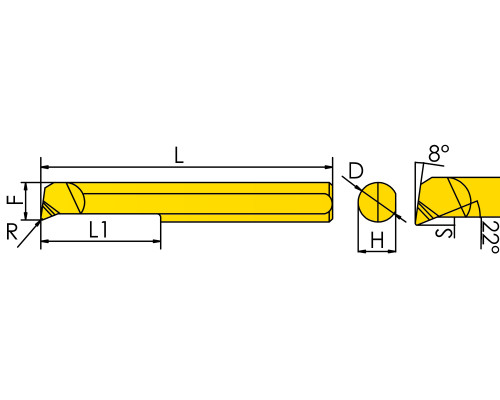 PSBPR2-6L-R0.05-KTX Мини-резец для продольного растачивания