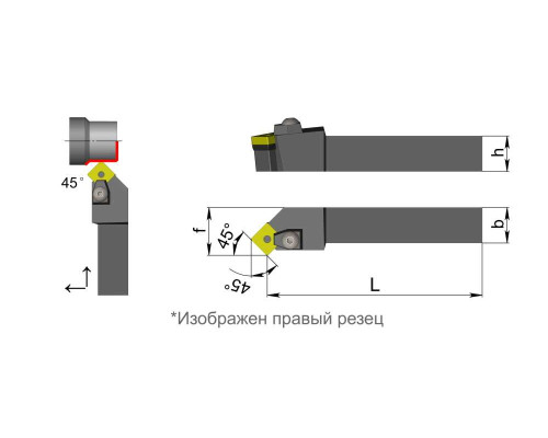 MSSNL3232P19 Державка проходная для наружного точения