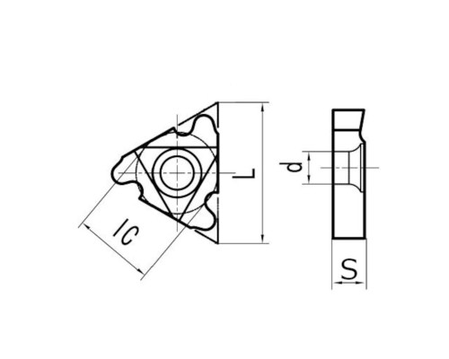 16ER-6RD DM215 Пластина резьбовая треугольного закругленного профиля