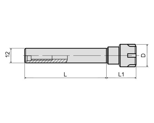 C12-ER11M-050 Патрон цанговый с цилиндрическим хвостовиком