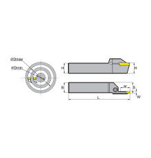 QFFD2525L10-100H Резец канавочный для торца