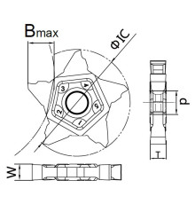 PEN24-050S-DM415 Пластина отрезная, канавочная