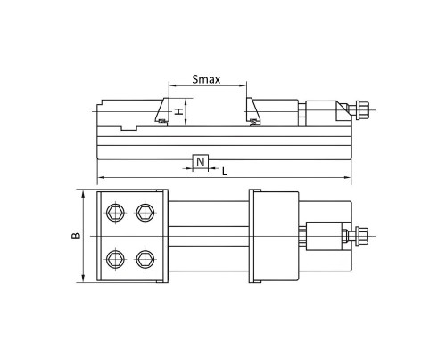 Тиски станочные прецизионные GT125 125x150
