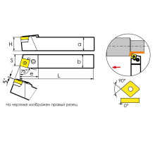 PSBNR4040S2509 Державка проходная для наружного точения