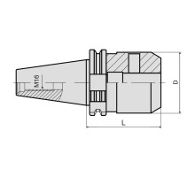 Патрон для концевых фрез с хвостовиком Weldon SK40-SLN12-063 DIN69871