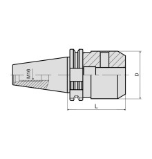 Патрон для концевых фрез с хвостовиком Weldon SK40-SLN12-063 DIN69871