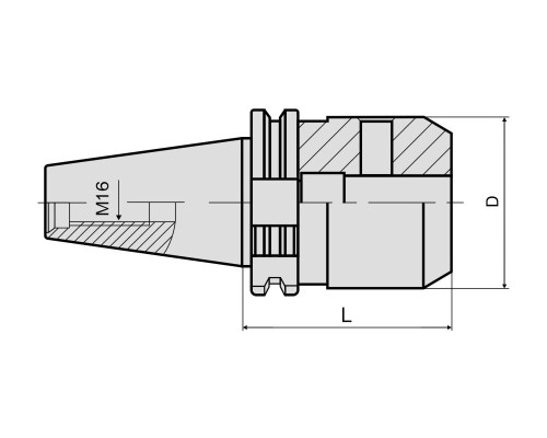 Патрон для концевых фрез с хвостовиком Weldon SK40-SLN12-063 DIN69871