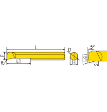 PSBFR30100R010-D4.TiAlN Мини-резец для продольного растачивания