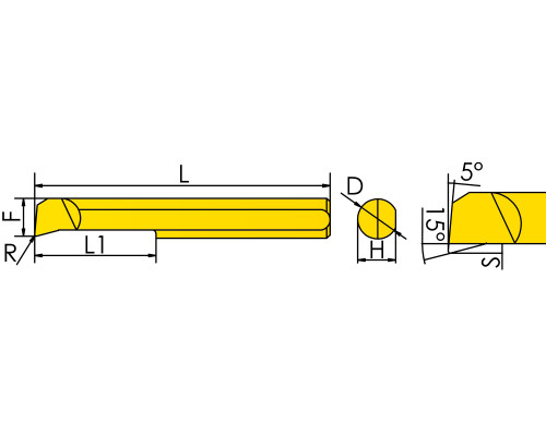 PSBFR60200R020-D6.TiAlN Мини-резец для продольного растачивания