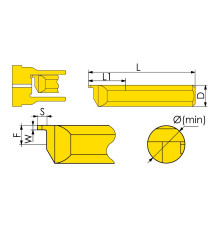 MFL-5-B0.75-L15-JF610M Мини-резец для обработки торцевых канавок