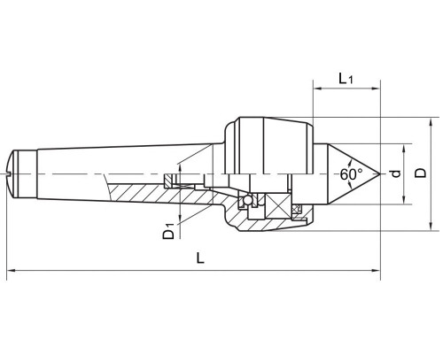 LC-CNC-MT4A Центр вращающийся, конус Морзе №4