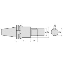 Патрон для дисковых фрез BT40-SCA16-120