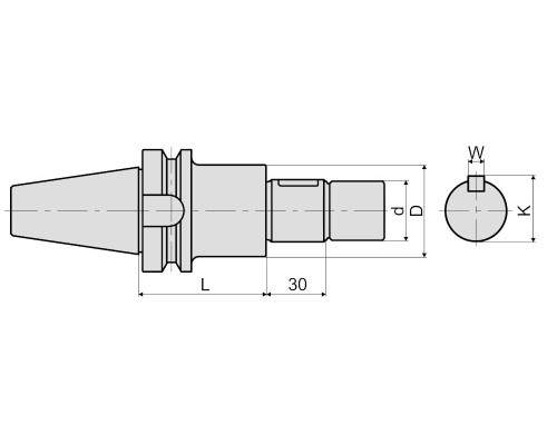 Патрон для дисковых фрез BT40-SCA32-90