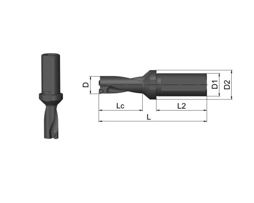 Корпусное сверло SP23-02D-C25 (аналог UD20.SP07.230.W25)
