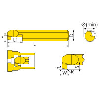 MXR-6-R0.2-L22-JF610M Мини-резец для обратного точения