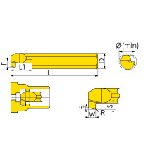 MXR-4-R0.1-L10-JF610M Мини-резец для обратного точения