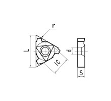 22ER-6ACME DM215 Пластина резьбовая,Американская трапецеидальная резьба ACME 29°