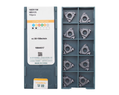 16ER-11W-HR5125 Пластина резьбовая для трубной резьбы Whitworth 55°