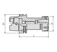HSK63A-ER40-080 Фрезерный патрон для цанг ER40