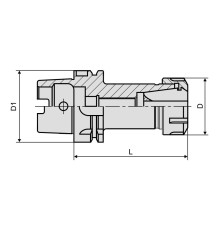 HSK63A-ER40-080 Фрезерный патрон для цанг ER40