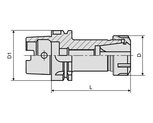 HSK100A-ER16-100-OM Фрезерный патрон для цанг ER16