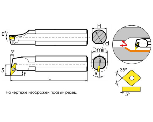 S25S-SVUBR16 Державка расточная