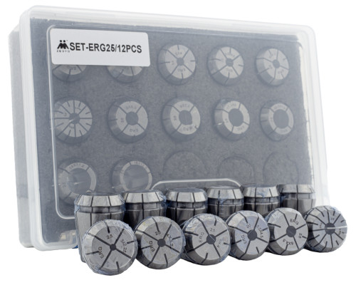 ER25G-SET-12 Набор резьбовых цанг ER25G - 12 шт.