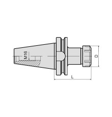 BT40-ER25-200 Фрезерный патрон MAS403