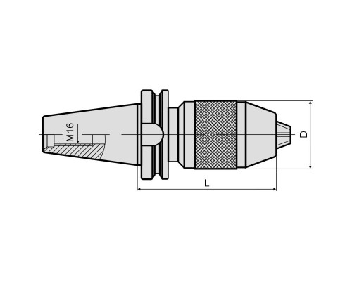 Патрон сверлильный быстрозажимной BT40-APU13-100