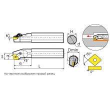 S25S-MCKNL12 Резец токарный (державка) расточной по металлу