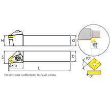 DSSNL3232P15 Державка проходная для наружного точения