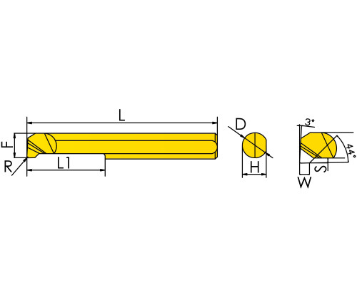 PSBDR5-15L-R0.2-KTX Мини-резец для обработки внутренних фасок