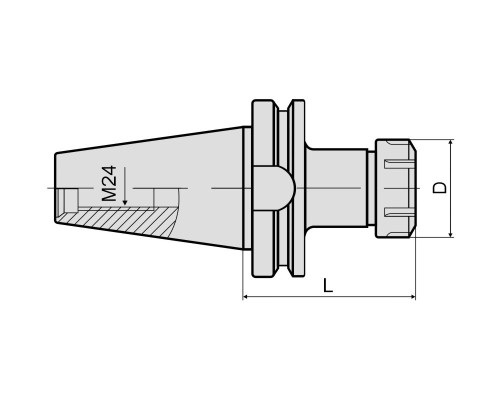 BT50-ER40-080 Патрон цанговый MAS403