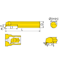 MQR-3-R0.05-L10-JF610M Мини-резец для профильного растачивания