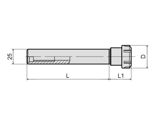 C25-ER25-050 Патрон цанговый с цилиндрическим хвостовиком