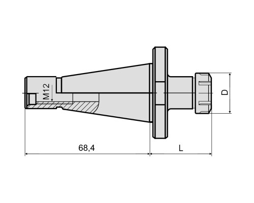 NT30-ER32-060 Патрон цанговый DIN 2080