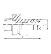 HSK63F-ER16-070-OM Фрезерный патрон для цанг ER16