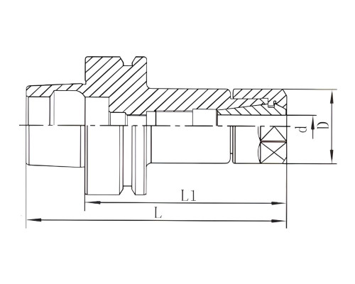 HSK63F-ER16-070-OM Фрезерный патрон для цанг ER16