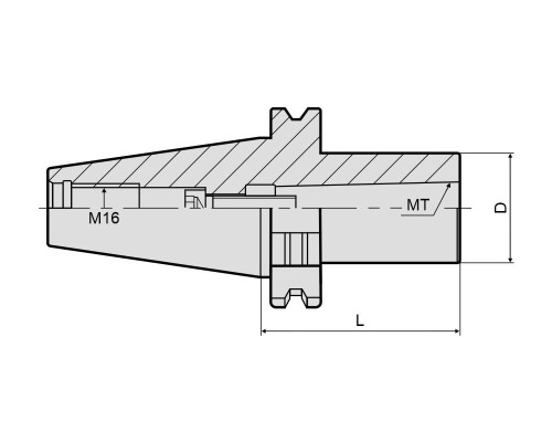 Патрон для концевых фрез с конусом Морзе SK40-MTB3-075 DIN69871