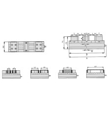 DFV-160-125x2 Тиски механические станочные двухзажимные