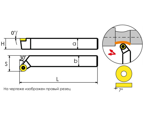 SRGCR2525M08 Державка проходная для наружного точения